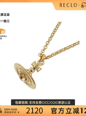 中古Vivienne Westwood薇薇安女S级99新necklace项链镀金金属项链