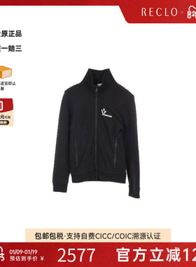 中古Moncler盟可睐男A级95新track jacket运动夹克编织品外套黑色
