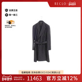 中古LV路易威登男A级95新coat外套羊毛外套灰色reclo正品