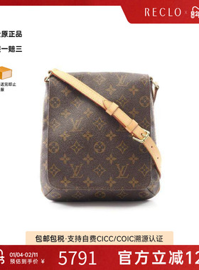 中古LV路易威登女包A级95新Musette Salsa Short王菲包单肩包高级