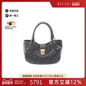 中古Prada普拉达女包A级95新Handbag手包牛皮手提包黑色正品 休闲