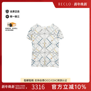 上衣棉上衣 shirt短袖 中古Hermes爱马仕女A级95新short sleeve