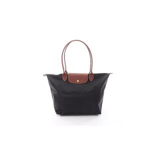 中古Longchamp珑骧女包S级99新shoulder bag斜挎包帆布托特包黑色