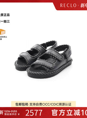 中古Bottega Veneta葆蝶家女B级9新sandals凉鞋牛皮鞋灰色高级