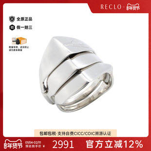 中古Vivienne Westwood薇薇安男S级99新ring戒指925银戒指银色