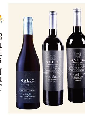 嘉露纳帕谷赤霞珠/圣卢西亚高地黑品乐/索诺玛干溪谷金粉黛 Gallo