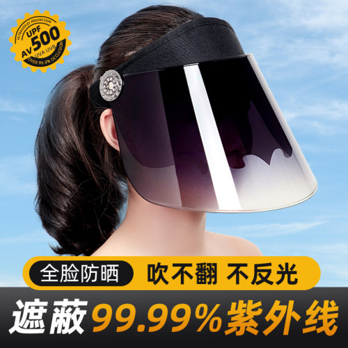 吹不翻防晒帽女面罩遮阳防紫外线