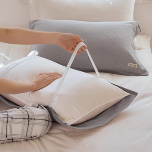 防滑枕巾纯棉一对装防头油2025新款纱布加厚枕头巾可固定男生冬季