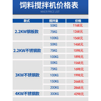 定制佰辉饲料搅拌机拌料颗粒塑料混合混色机养殖场小型家用220V全