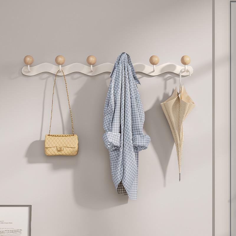 挂钩上墙打孔衣服房间挂的架子墙上进门架墙壁壁挂门后玄关挂衣架