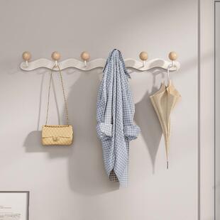 挂钩上墙打孔衣服房间挂的架子墙上进门架墙壁壁挂门后玄关挂衣架