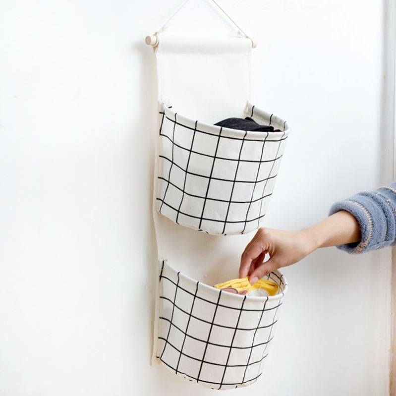 收纳袋小布袋墙上门后挂袋日式北欧大容量浴室壁挂袋悬挂式置物袋,收纳整理,收纳挂袋,淘宝优惠券,粉丝福利购,淘宝优惠卷