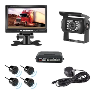 7寸可视倒车雷达系统倒车雷达头显示器一体机2米雷达影像系统