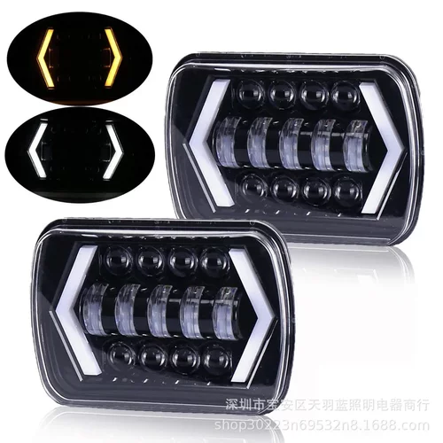 7寸方灯牧马人大灯55WLED5x7汽车