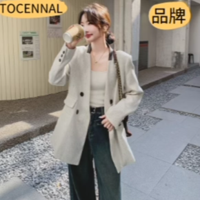 休闲西装外套女春季2025新款阔版西服小个子设计高级感2495