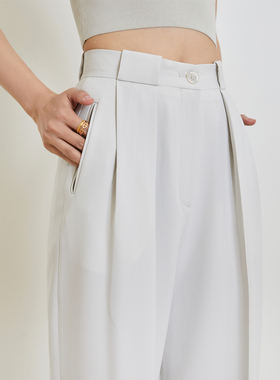 【惊喜五折】UNICA/雅痞裤春夏版_三醋酸垂坠9分休闲西裤