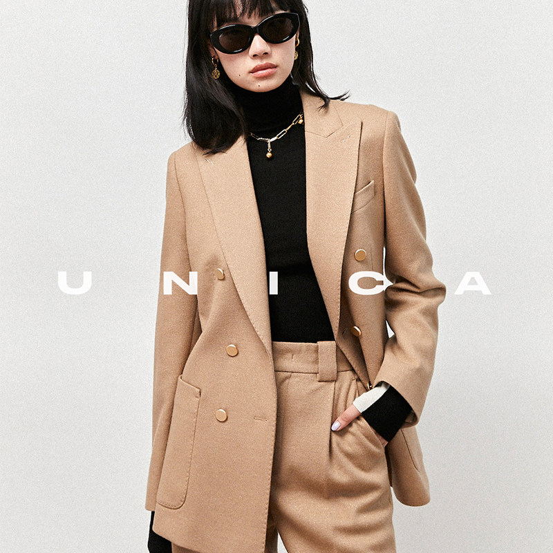 UNICA双C原厂金葱厚羊毛呢冬西装