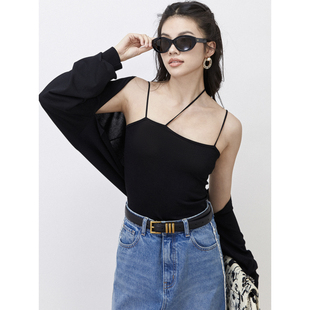 不对称细肩带_清凉天蚕丝_夏日针织套装 UNICA 惊喜五折