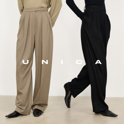 UNICA/精纺羊毛直筒百搭西裤