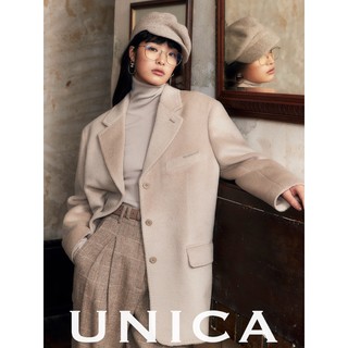 UNICA/意大利进口嵿配100%Baby幼羊驼手缝线装饰经典老爹西装外套