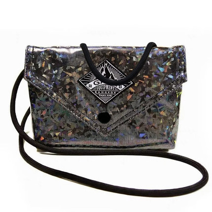 泰国潮牌GAGA包MINIBAG斜挎包包女迷你单肩包百搭镭射黑色小挎包