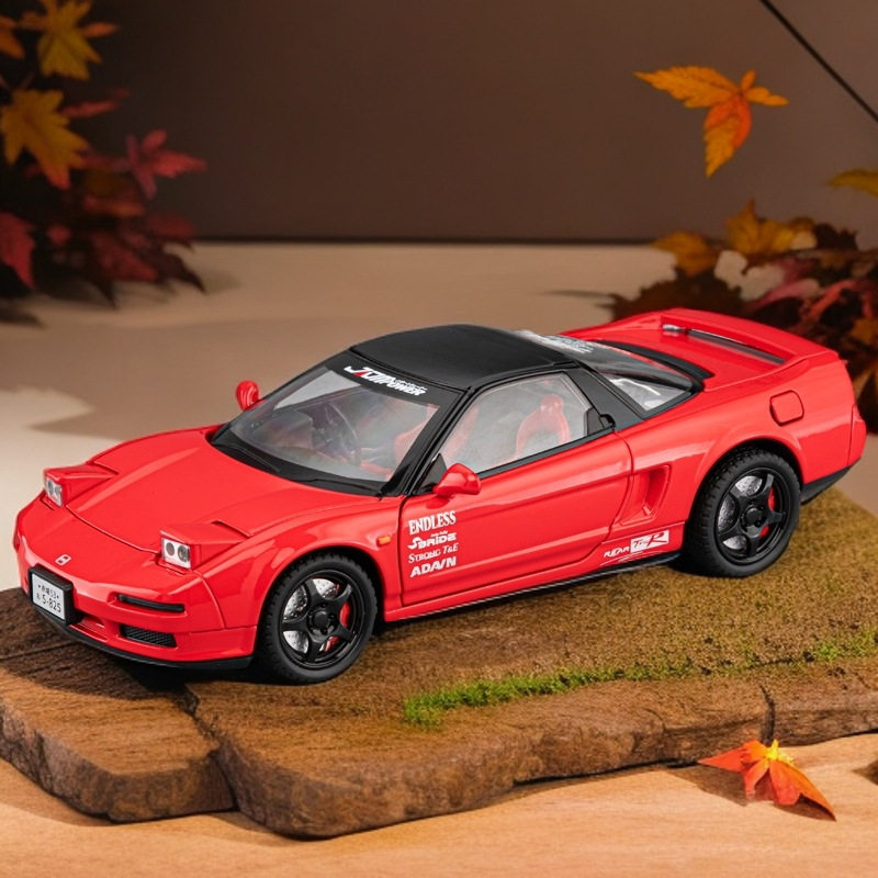 嘉业1:22本田NSX NA1合金汽车模型回力声光玩具跑车复古跳灯摆件