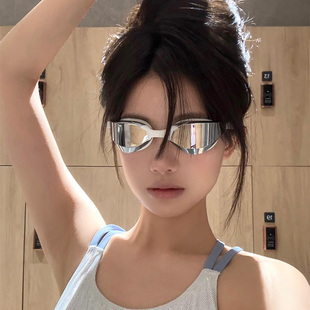 泳镜专业高清防雾防水女士电镀竞速带度数成人游泳眼镜 好漂亮