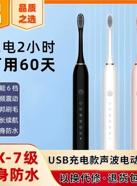 电动牙刷成人充电式全自动声波细软毛情侣款套装男女学生家居通用