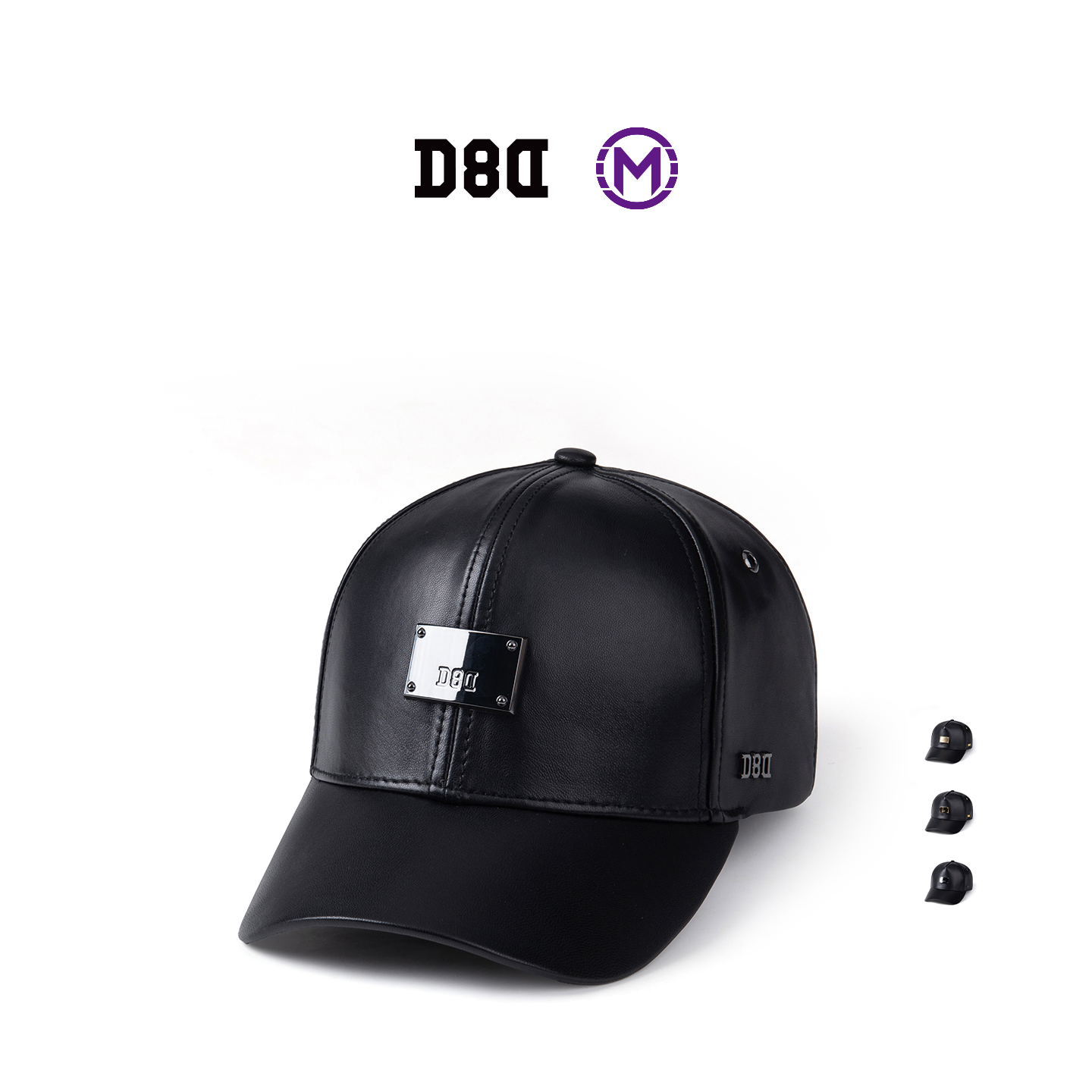 D8D小羊皮商务通勤高顶棒球帽