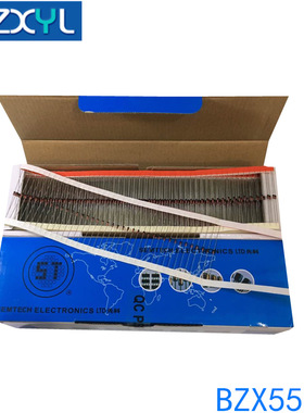 61少儿节供BZX55C22 0.5W 22V 编带 DO-35 插件稳压二极管 5K/盒