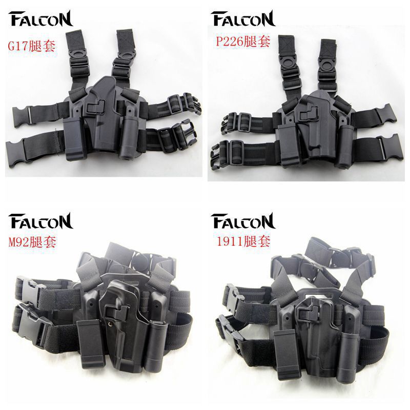 G17快拨枪套 CQC户外战术1911手枪枪套 贝雷塔M92腿套