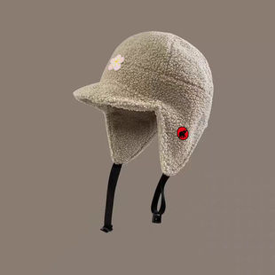 【一折专区】MAMMJUDX秋冬季男女同款显脸小保暖护耳雷锋帽飞行帽