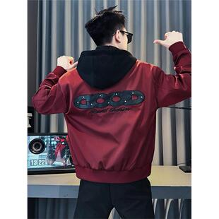 【一折专区】MAMMJUDX潮牌可拆卸连帽夹克男款秋冬季刺绣上衣男装
