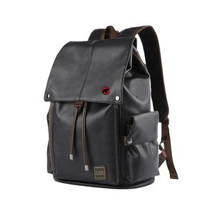 【一折专区】MAMMJUDX男女款皮质大容量双肩背包高中生书包休闲简