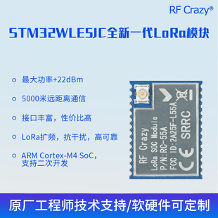 LoRa模块远距离无线扩频SoC模块STM32WEL5JC 高性能低功耗带MCU