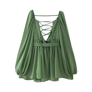 jumpsuit the skirt off lantern shoulder sleevevcollar