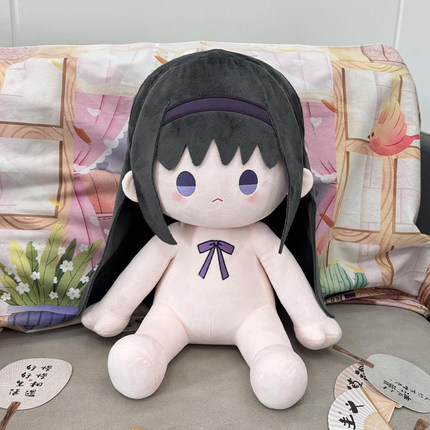 魔法少女小圆晓美焰玩偶一番赏仿娃40CM棉花娃娃毛绒公仔动漫周边