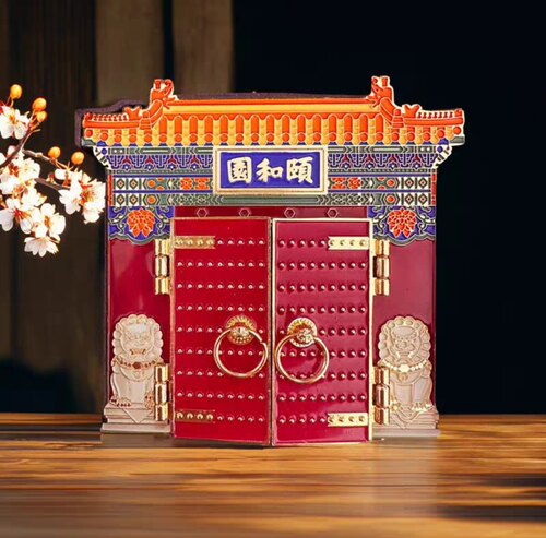新品颐和园开门大吉冰箱贴博古架佛香阁冰箱贴文创礼品北京伴手礼