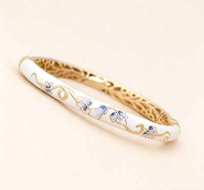 景泰蓝葫芦藤蔓手镯 非遗珐琅细镯 复古国风福禄手镯女旅游伴手礼