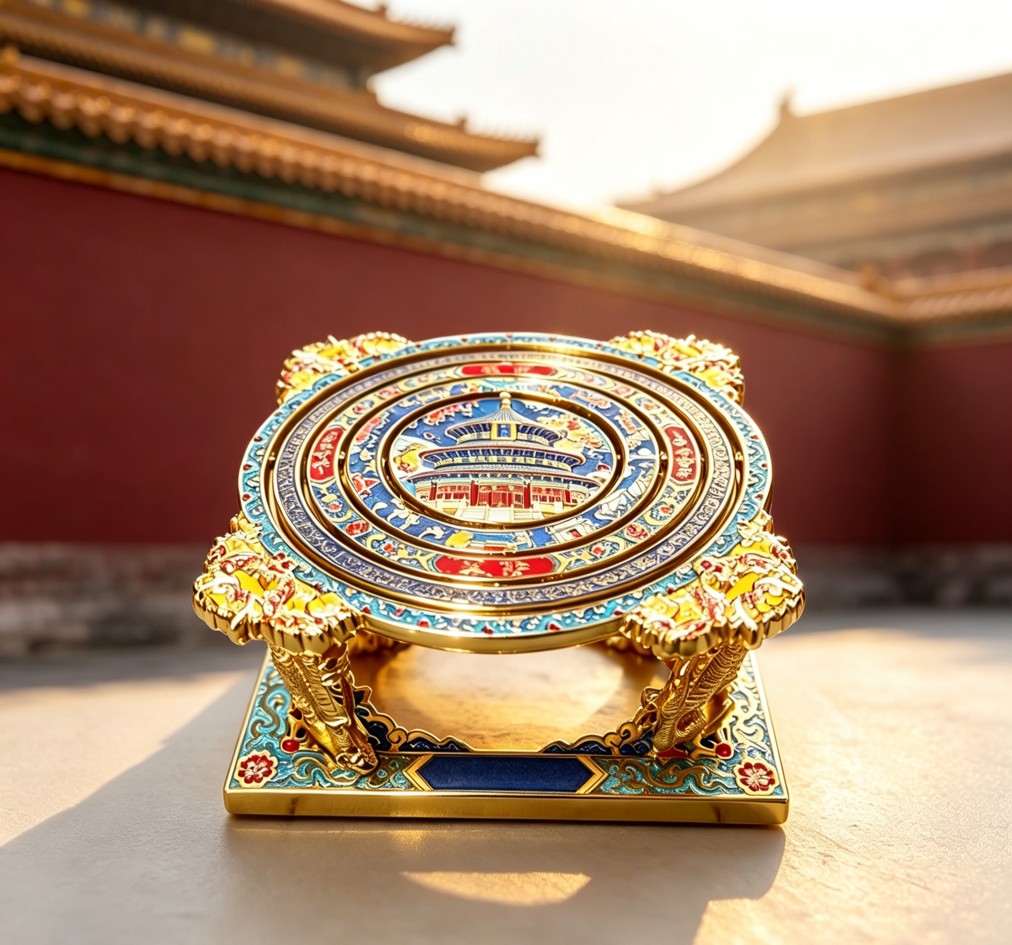 正品北京中轴线浑天仪立体旋转摆件冰箱贴主题国潮非遗文创伴手礼