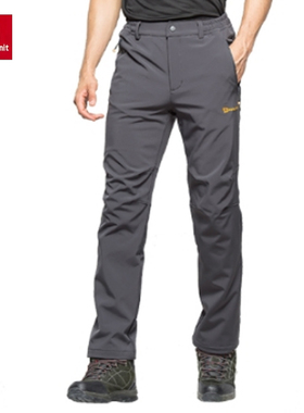 k2summit/凯图巅峰 男女款加绒加厚弹力软壳冲锋裤 防风保暖裤