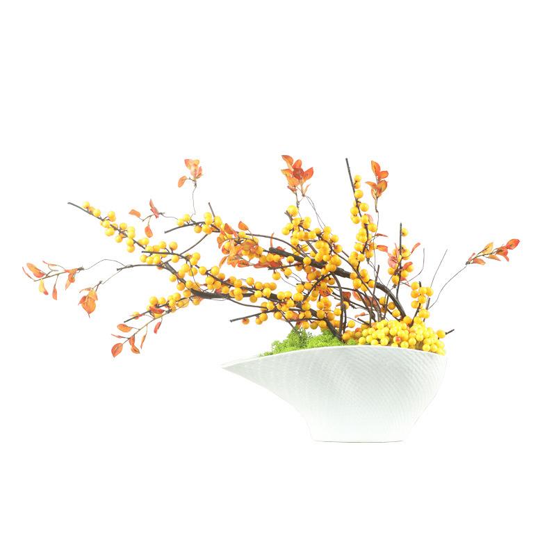 仿真花摆件假花精致摆设客厅装饰中式花瓶桌面轻奢中式禅意花艺