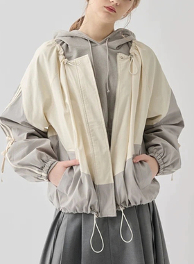 idem 蝴蝶结设计师款宽松休闲日系轻型户外运动夹克外套女