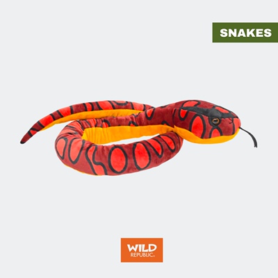 彩虹蚺蟒蛇玩偶毛绒美国WildRepublic仿真动物蛇装饰正品玩具