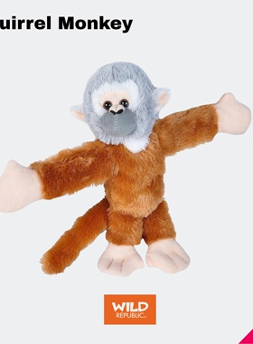 抱抱啪啪圈｜松鼠猴可爱毛绒动物玩具正品进口wildrepublic