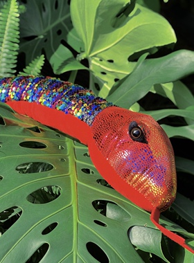 闪光彩虹亮片蛇毛绒玩具创意潮流玩偶蛇儿童节礼物WildRepublic