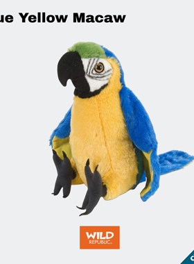 金刚鹦鹉毛绒玩具玩偶治愈仿真可爱公仔儿童玩具WILD REPUBLIC