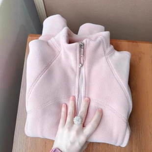 摇粒绒外套女羽绒服内胆保暖抓绒上衣2026秋冬新款休闲韩系穿搭冬
