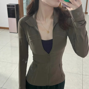 防晒衣运动女装拉链瑜伽服春女透气运动上衣防晒服外套羽绒服内搭