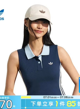 劲浪体育adidas阿迪达斯三叶草夏季女子运动休闲无袖T恤KY5693